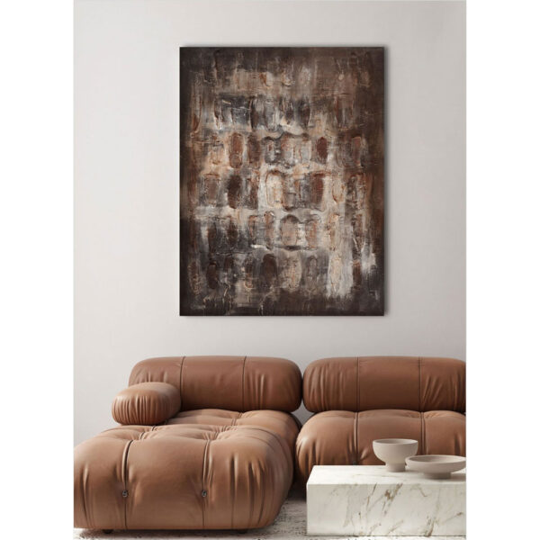 TERRYN EARTH ΠΙΝΑΚΑΣ ΔΙΑΚΟΣΜΗΣΗΣ 90x120x4cm ΚΑΜΒΑΣ ΚΑΦΕ ΜΠΕΖ ΓΚΡΙ ΞΥΛΟ 031415 - Image 2