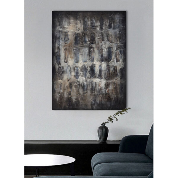 TERRYN ΠΙΝΑΚΑΣ ΔΙΑΚΟΣΜΗΣΗΣ 90x120x4cm ΚΑΜΒΑΣ ΜΠΛΕ ΓΚΡΙ ΚΑΦΕ ΜΠΕΖ ΞΥΛΟ 031416 - Image 2