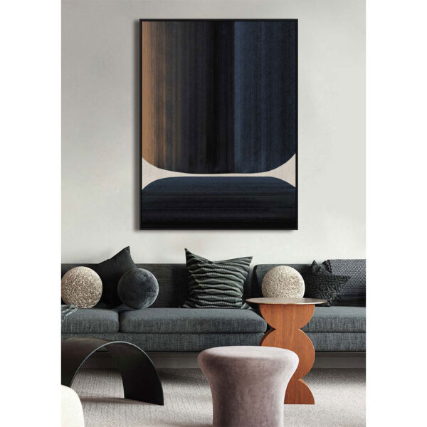 RECONNECT ΠΙΝΑΚΑΣ ΔΙΑΚΟΣΜΗΣΗΣ 90x120x4cm ΚΑΜΒΑΣ ΠΟΛΥΧΡΩΜΟ MDF ΜΑΥΡΟ 031424 - Image 2