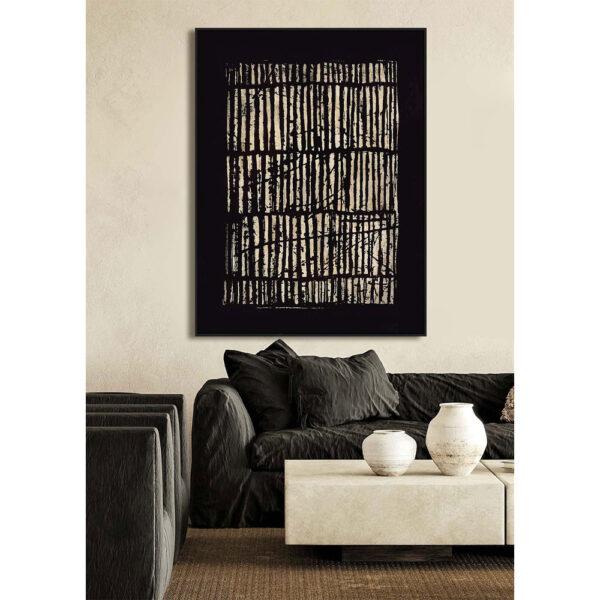 MULTIPLY ΠΙΝΑΚΑΣ ΔΙΑΚΟΣΜΗΣΗΣ 90x120x4cm ΚΑΜΒΑΣ ΜΑΥΡΟ ΜΠΕΖ MDF ΜΑΥΡΟ 031435 - Image 2
