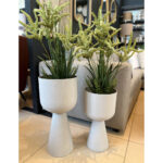 LINEAR 56 ΚΑΣΠΩ 26x26x56cm ΜΕΤΑΛΛΟ ΛΕΥΚΟ 031498 - Image 2