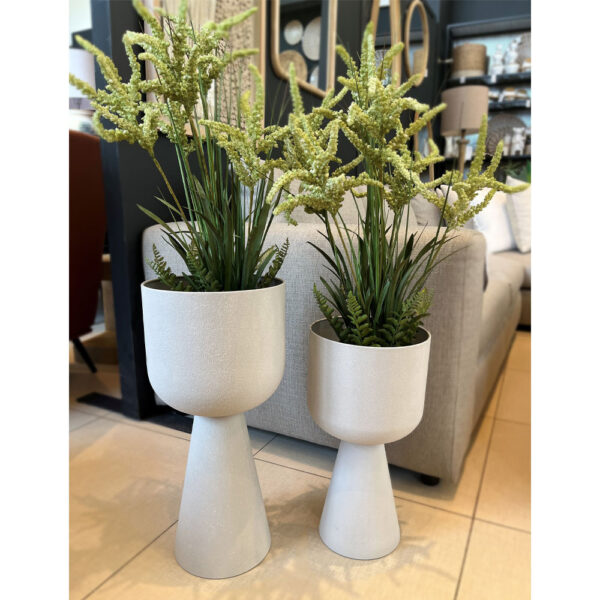 LINEAR 56 ΚΑΣΠΩ 26x26x56cm ΜΕΤΑΛΛΟ ΛΕΥΚΟ 031498 - Image 2