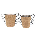 AELIA ΚΑΛΑΘΙ 30x30x34cm SEAGRASS ΦΥΣΙΚΟ ΜΑΥΡΟ 031525