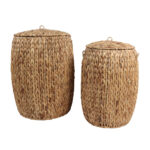 KEA ΚΑΛΑΘΙ ΜΕ ΚΑΠΑΚΙ SET 2ΤΜΧ 47x47x63cm SEAGRASS ΦΥΣΙΚΟ 031554