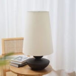 OMONDI ΦΩΤΙΣΤΙΚΟ ΕΠΙΤΡΑΠΕΖΙΟ 35x35x66cm RESIN ΜΑΥΡΟ ΛΙΝΟ ΜΠΕΖ 031593 - Image 2