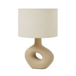 PEBBLE ΦΩΤΙΣΤΙΚΟ ΕΠΙΤΡΑΠΕΖΙΟ 30x30x49cm ΚΕΡΑΜΙΚΟ ΜΠΕΖ ΛΙΝΟ ΜΠΕΖ 031598