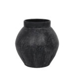 LAVA ΒΑΖΟ 30x30x30cm ΜΕΤΑΛΛΟ ΜΑΥΡΟ 031640