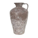 DIROS ΒΑΖΟ 25x25x42cm ΜΕΤΑΛΛΟ ΚΑΦΕ ΛΕΥΚΟ 031651