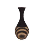 NUBIA ΒΑΖΟ 24x24x54cm ΜΕΤΑΛΛΟ ΜΑΥΡΟ ΦΥΣΙΚΟ ΣΧΟΙΝΙ 031702