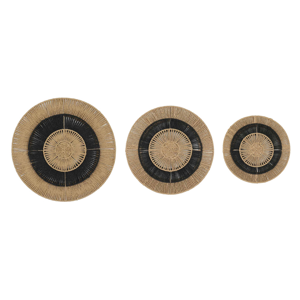 031705-Mxqp9-first-_1 NUBIA ΔΙΑΚΟΣΜΗΤΙΚΟ ΤΟΙΧΟΥ SET 3ΤΜΧ 60x60x5cm ΜΕΤΑΛΛΟ ΜΑΥΡΟ ΦΥΣΙΚΟ ΧΑΡΤΙ 031705 - Image 1