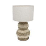 SIKINOS ΦΩΤΙΣΤΙΚΟ ΕΠΙΤΡΑΠΕΖΙΟ 30x30x52cm ΣΧΟΙΝΙ ΦΥΣΙΚΟ ΥΦΑΣΜΑ ΜΠΕΖ 032056