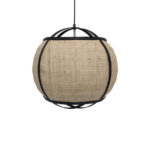 NUBIA ΦΩΤΙΣΤΙΚΟ ΟΡΟΦΗΣ 42x42x39cm ΣΧΟΙΝΙ ΦΥΣΙΚΟ ΜΑΥΡΟ BAMBOO 032060