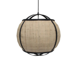 NUBIA ΦΩΤΙΣΤΙΚΟ ΟΡΟΦΗΣ 42x42x39cm ΣΧΟΙΝΙ ΦΥΣΙΚΟ ΜΑΥΡΟ BAMBOO 032060