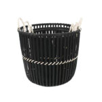 NUBIA ΚΑΛΑΘΙ SET 3ΤΜΧ 37x37x33cm BAMBOO ΜΑΥΡΟ ΦΥΣΙΚΟ ΣΧΟΙΝΙ 032088