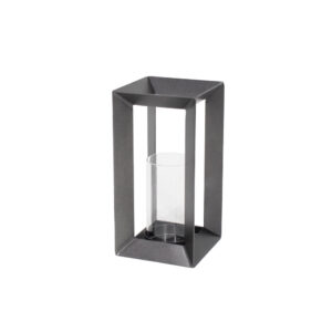 INSIDE ΒΑΣΗ ΡΕΣΩ 14x14x28cm ΜΕΤΑΛΛΟ ΓΚΡΙ ΓΥΑΛΙ 032110