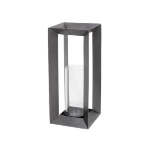 INSIDE ΒΑΣΗ ΡΕΣΩ 16x16x38cm ΜΕΤΑΛΛΟ ΓΚΡΙ ΓΥΑΛΙ 032111