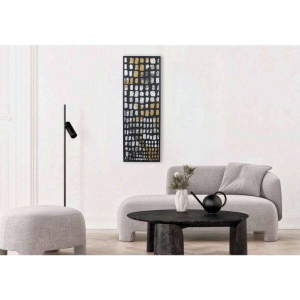 PIC ΠΙΝΑΚΑΣ ΔΙΑΚΟΣΜΗΣΗΣ 40x120x2cm ΜΕΤΑΛΛΟ ΜΑΥΡΟ ΧΡΥΣΟ MDF ΛΕΥΚΟ 032112 - Image 2