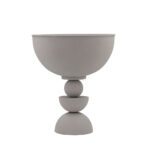 UP : DOWN ΜΠΩΛ ΜΕ ΠΟΔΙ 31x31x36cm ΜΕΤΑΛΛΟ ΛΕΥΚΟ 032129