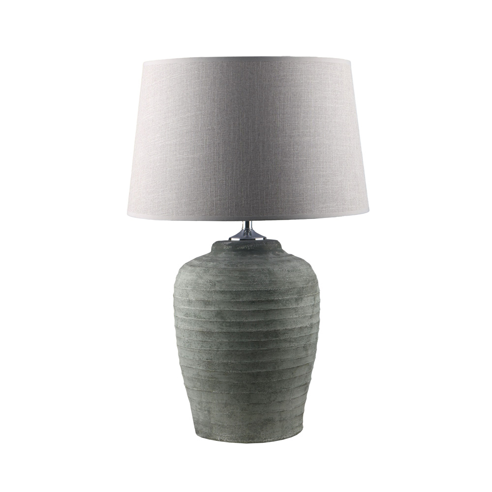 032188-RL2PU-first-_1 LINDOS ΦΩΤΙΣΤΙΚΟ ΕΠΙΤΡΑΠΕΖΙΟ 30x30x72cm ΚΕΡΑΜΙΚΟ ΧΑΚΙ ΓΚΡΙ ΛΙΝΟ ΜΠΕΖ 032188 - Image 1