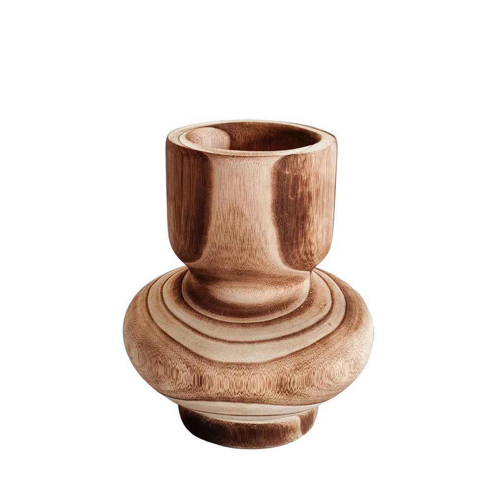 032228-xZWLo-first-_1 KENGO ΒΑΖΟ 13x13x20cm ΞΥΛΟ ΦΥΣΙΚΟ 032228 - Image 1