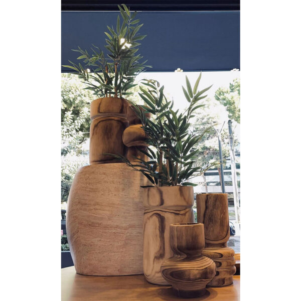 KENGO ΒΑΖΟ 13x13x20cm ΞΥΛΟ ΦΥΣΙΚΟ 032228 - Image 2