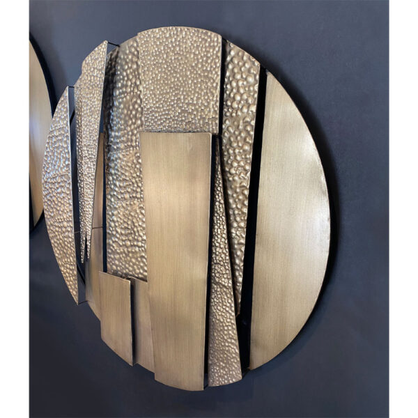 HELIOS ΔΙΑΚΟΣΜΗΤΙΚΟ ΤΟΙΧΟΥ 82x7x82cm ΜΕΤΑΛΛΟ ΧΡΥΣΟ 032337 - Image 2
