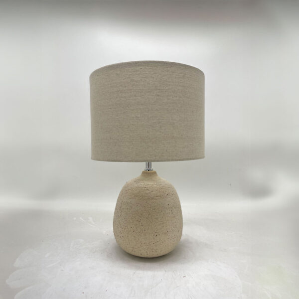 PIEDRA ΦΩΤΙΣΤΙΚΟ ΕΠΙΤΡΑΠΕΖΙΟ 18x18x42cm ΚΕΡΑΜΙΚΟ ΜΠΕΖ ΛΙΝΟ 032354 - Image 2