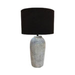MARBUK ΦΩΤΙΣΤΙΚΟ ΕΠΙΤΡΑΠΕΖΙΟ 17x17x60cm ΚΕΡΑΜΙΚΟ ΓΚΡΙ ΥΦΑΣΜΑ ΜΑΥΡΟ 032359