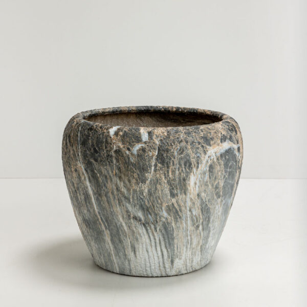 GASHER ΓΛΑΣΤΡΑ ΣΕΤ 3ΤΜΧ 42x42x35cm ΚΕΡΑΜΙΚΟ ΑΝΘΡΑΚΙ ΜΠΕΖ 032416 - Image 3