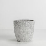 VINSON ΓΛΑΣΤΡΑ ΣΕΤ 3ΤΜΧ 30x30x31cm ΚΕΡΑΜΙΚΟ ΓΚΡΙ ΛΕΥΚΟ 032442 - Image 3