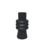 ARTIOM ΒΑΖΟ 14x14x26cm ΑΛΟΥΜΙΝΙΟ ΜΑΥΡΟ 032480