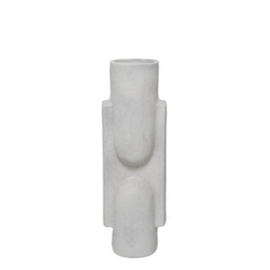 NATHEN ΒΑΖΟ 13x10x36cm ΑΛΟΥΜΙΝΙΟ ΛΕΥΚΟ 032516