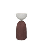 NATHEN ΚΗΡΟΠΗΓΙΟ 9x9x19cm ΑΛΟΥΜΙΝΙΟ TERRACOTTA ΛΕΥΚΟ 032521