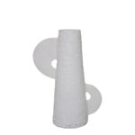 FINTON ΒΑΖΟ 22x12x30cm ΑΛΟΥΜΙΝΙΟ ΛΕΥΚΟ 032538