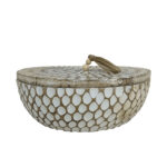 AMAR ΚΟΥΤΙ ΑΠΟΘΗΚΕΥΣΗΣ 34x34x12cm ΞΥΛΟ ΚΑΦΕ ΛΕΥΚΟ 032635