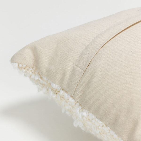 SIMPUL ΔΙΑΚΟΣΜΗΤΙΚΟ ΜΑΞΙΛΑΡΙ 45x45cm ΥΦΑΣΜΑ ΛΕΥΚΟ POLYESTER 032794 - Image 4
