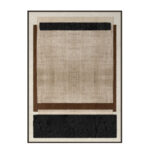 SQUARE ΠΙΝΑΚΑΣ ΔΙΑΚΟΣΜΗΤΙΚΟΣ ΜΕ ΚΟΡΝΙΖΑ 80x120x4cm ΚΑΜΒΑΣ ΜΠΕΖ ΜΑΥΡΟ ΚΑΦΕ PS 033033