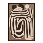 ABBI B ΠΙΝΑΚΑΣ ΔΙΑΚΟΣΜΗΤΙΚΟΣ ΜΕ ΚΟΡΝΙΖΑ 80x120x4cm ΚΑΜΒΑΣ ΜΠΕΖ ΚΑΦΕ PS 033037