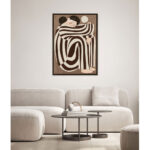 ABBI B ΠΙΝΑΚΑΣ ΔΙΑΚΟΣΜΗΤΙΚΟΣ ΜΕ ΚΟΡΝΙΖΑ 80x120x4cm ΚΑΜΒΑΣ ΜΠΕΖ ΚΑΦΕ PS 033037 - Image 2