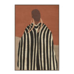 CIANNA ΠΙΝΑΚΑΣ ΔΙΑΚΟΣΜΗΤΙΚΟΣ ΜΕ ΚΟΡΝΙΖΑ 80x120x4cm ΚΑΜΒΑΣ TERRACOTTA ΜΠΕΖ ΚΑΦΕ PS 033038