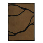 EAVAN ΠΙΝΑΚΑΣ ΔΙΑΚΟΣΜΗΤΙΚΟΣ ΜΕ ΚΟΡΝΙΖΑ 80x120x4cm ΚΑΜΒΑΣ ΚΑΦΕ ΜΑΥΡΟ PS 033039