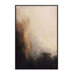 FREEFLOW ΠΙΝΑΚΑΣ ΔΙΑΚΟΣΜΗΤΙΚΟΣ ΜΕ ΚΟΡΝΙΖΑ 80x120x4cm ΚΑΜΒΑΣ ΜΠΕΖ ΜΑΥΡΟ PP ΧΡΥΣΟ 033060