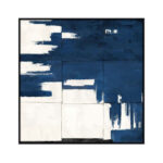 GEOMETRY OF TIME ΠΙΝΑΚΑΣ ΔΙΑΚΟΣΜΗΤΙΚΟΣ ΜΕ ΚΟΡΝΙΖΑ 80x80x4cm ΚΑΜΒΑΣ ΜΠΛΕ ΛΕΥΚΟ PP 033063