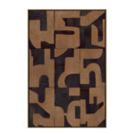 ABSTRACT SHAPE ΠΙΝΑΚΑΣ ΔΙΑΚΟΣΜΗΤΙΚΟΣ ΜΕ ΚΟΡΝΙΖΑ 80x120x4cm ΚΑΜΒΑΣ ΚΑΦΕ PP 033070