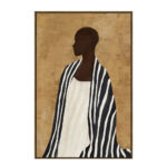 TIMELESS ELEGANCE A ΠΙΝΑΚΑΣ ΔΙΑΚΟΣΜΗΤΙΚΟΣ ΜΕ ΚΟΡΝΙΖΑ 80x120x4cm ΚΑΜΒΑΣ ΚΑΦΕ ΜΠΕΖ PP ΜΑΥΡΟ 033074