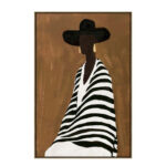 TIMELESS ELEGANCE C ΠΙΝΑΚΑΣ ΔΙΑΚΟΣΜΗΤΙΚΟΣ ΜΕ ΚΟΡΝΙΖΑ 80x120x4cm ΚΑΜΒΑΣ ΚΑΦΕ ΜΠΕΖ PP ΜΑΥΡΟ 033076