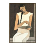 SERENITY A ΠΙΝΑΚΑΣ ΔΙΑΚΟΣΜΗΤΙΚΟΣ ΜΕ ΚΟΡΝΙΖΑ 80x120x4cm ΚΑΜΒΑΣ ΜΠΕΖ ΚΑΦΕ PP 033082