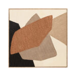 LA ROCCIA I ΠΙΝΑΚΑΣ ΔΙΑΚΟΣΜΗΤΙΚΟΣ ΜΕ ΚΟΡΝΙΖΑ 80x80x4cm ΚΑΜΒΑΣ ΚΑΦΕ BEIGE ΞΥΛΟ ΦΥΣΙΚΟ 033168