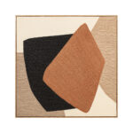 LA ROCCIA II ΠΙΝΑΚΑΣ ΔΙΑΚΟΣΜΗΤΙΚΟΣ ΜΕ ΚΟΡΝΙΖΑ 80x80x4cm ΚΑΜΒΑΣ ΚΑΦΕ BEIGE ΞΥΛΟ ΦΥΣΙΚΟ 033169