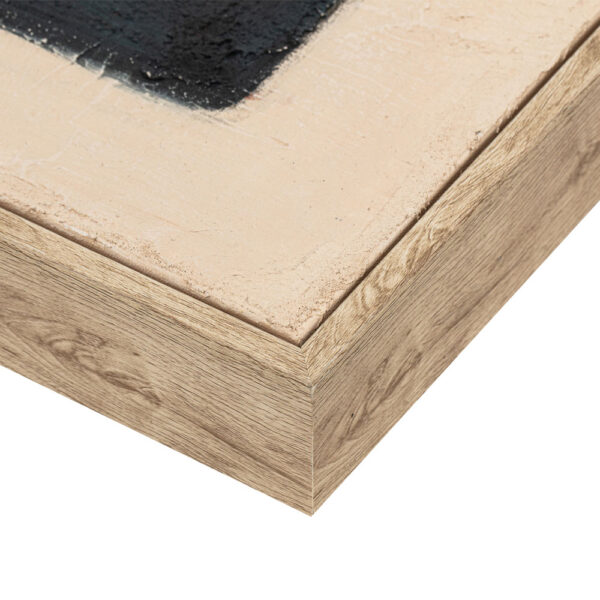 BLACK SEA ΠΙΝΑΚΑΣ ΔΙΑΚΟΣΜΗΤΙΚΟΣ ΜΕ ΚΟΡΝΙΖΑ 80x80x4cm ΚΑΜΒΑΣ BEIGE ΜΑΥΡΟ ΞΥΛΟ ΦΥΣΙΚΟ 033173 - Image 2